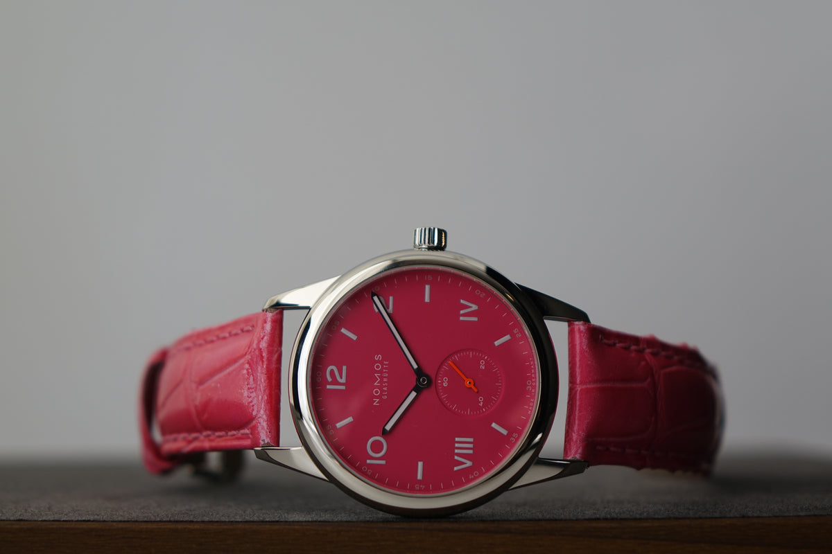 Glashutte Nomos Club Campus 38 deep pink 728/13379 full set