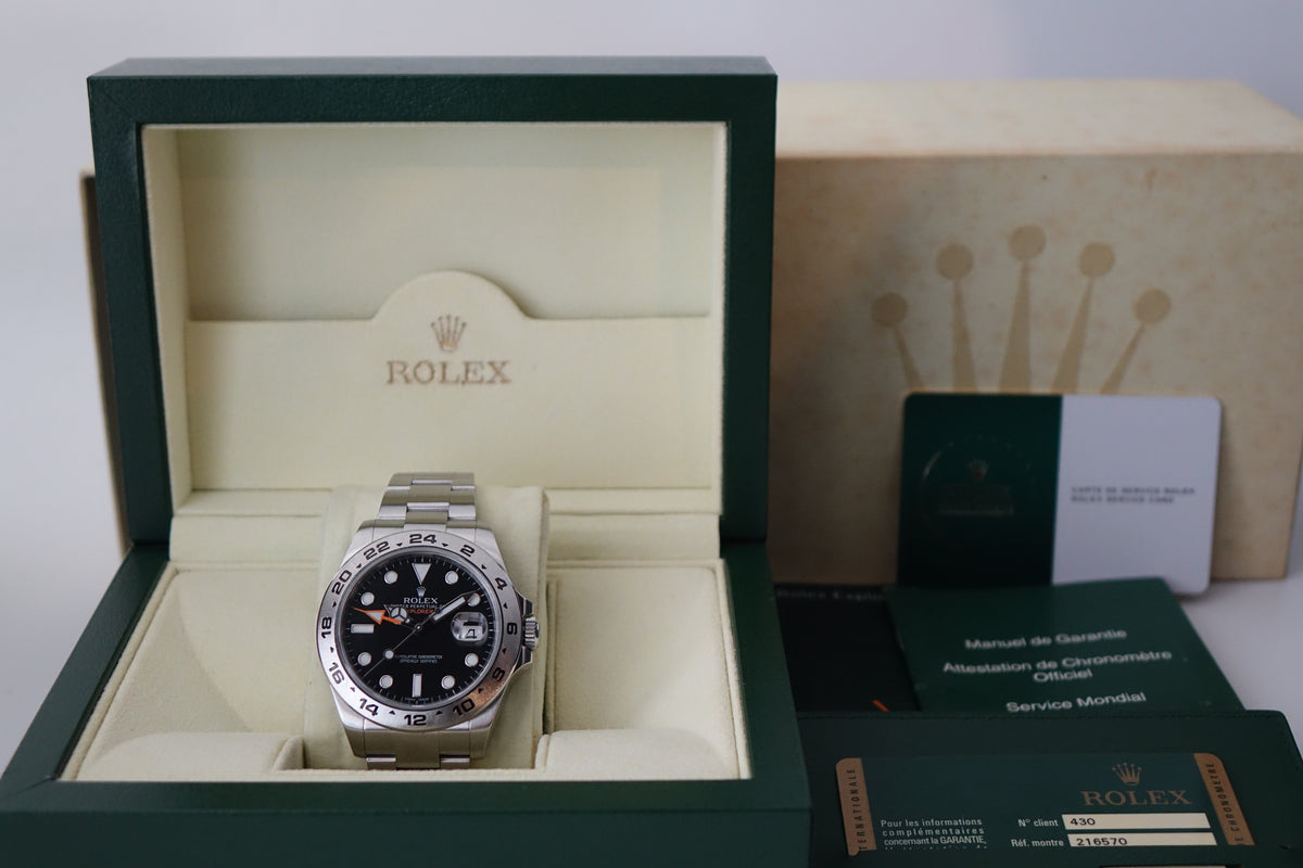 Rolex Explorer 2 II 216570 black dial full set serviced in June 24