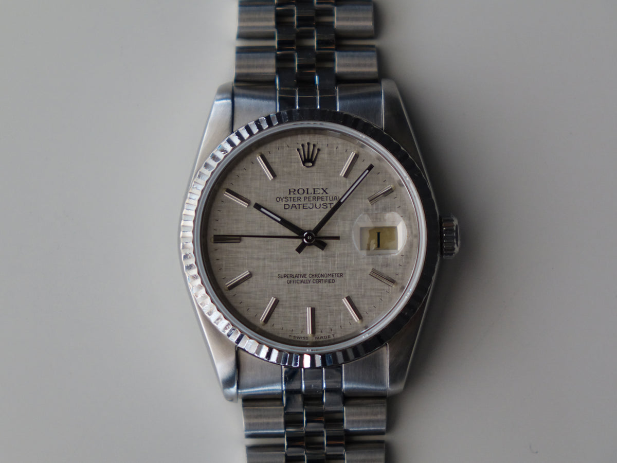 Rolex Datejust 36 16234 Linen dial complete set date-just 36mm