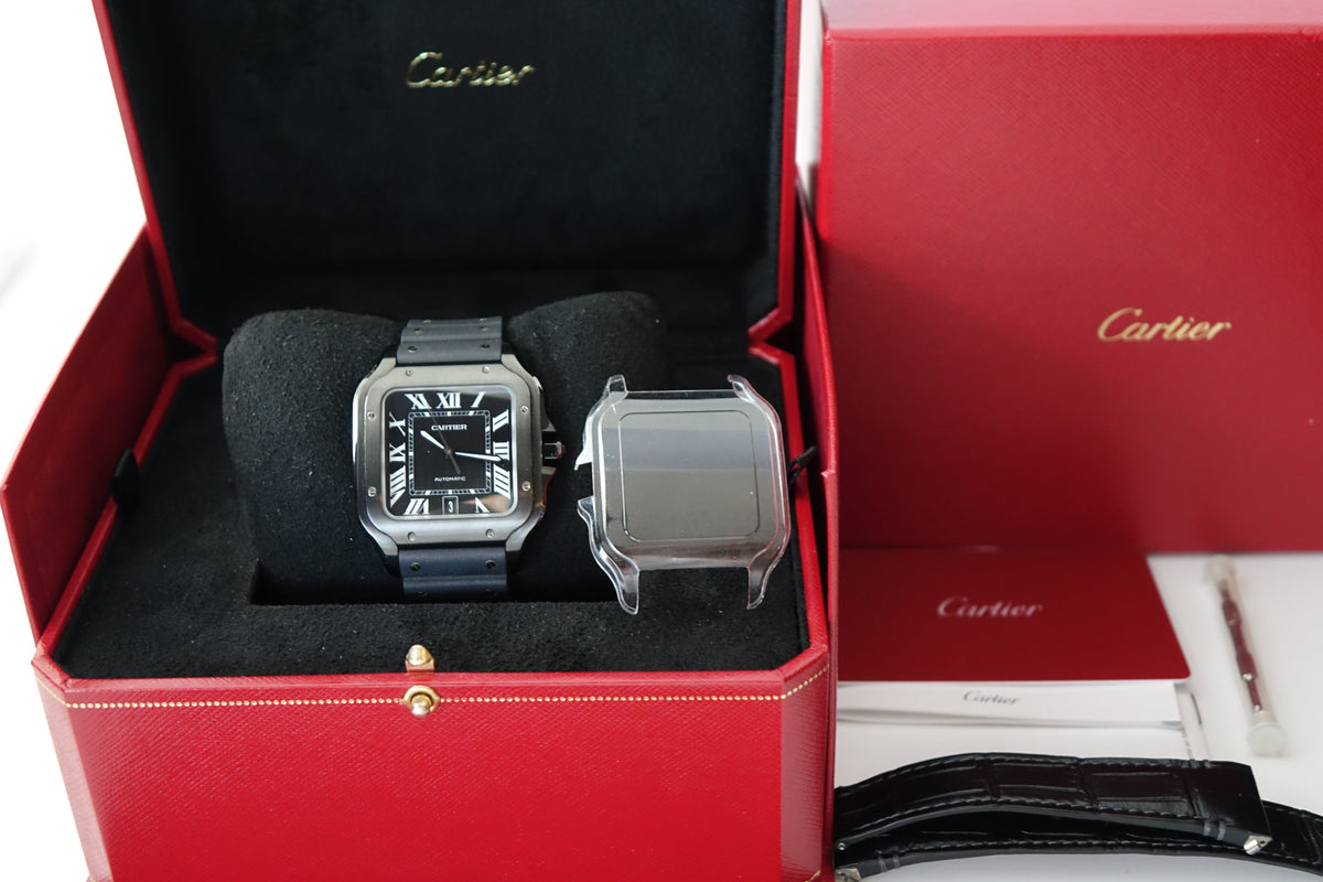 Cartier Santos Large Black ADLC WSSA0039