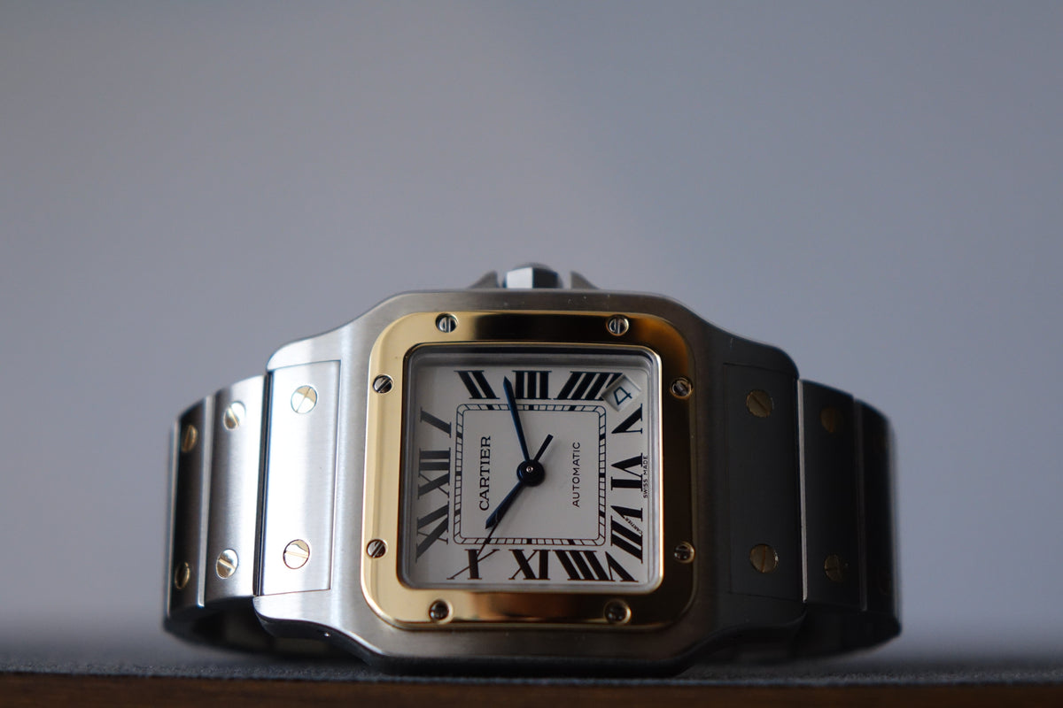 Cartier Santos Galbee XL 2823 half gold full set