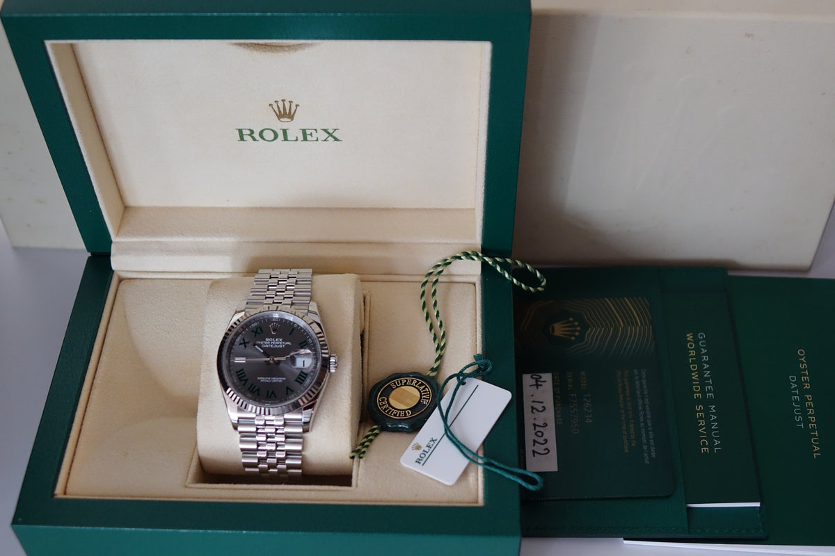 Rolex Datejust 36 wimbledon fluted jubilee 126234