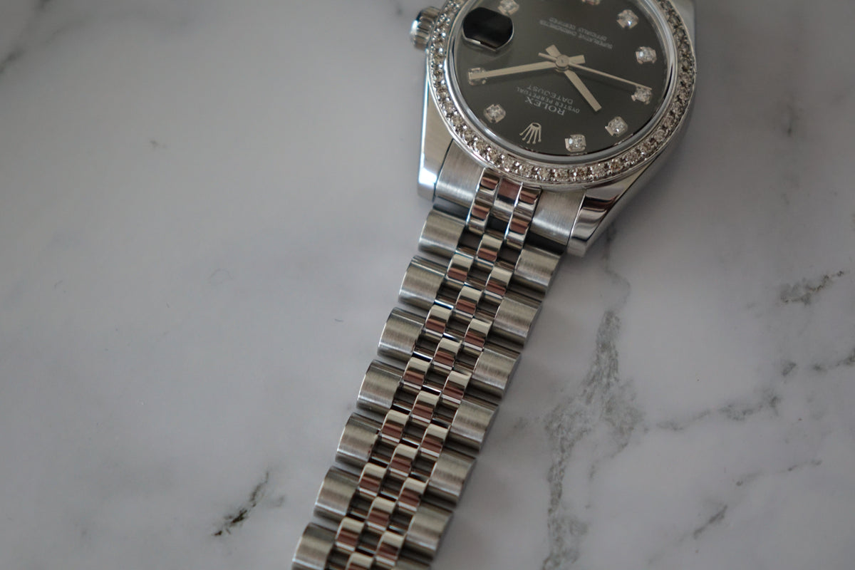 Rolex Datejust 31 Diamonds 178274G Black dial