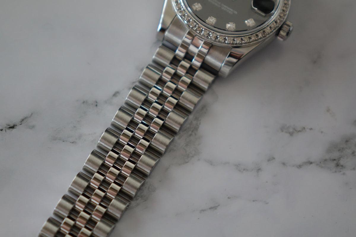 Rolex Datejust 31 Diamonds 178274G Black dial