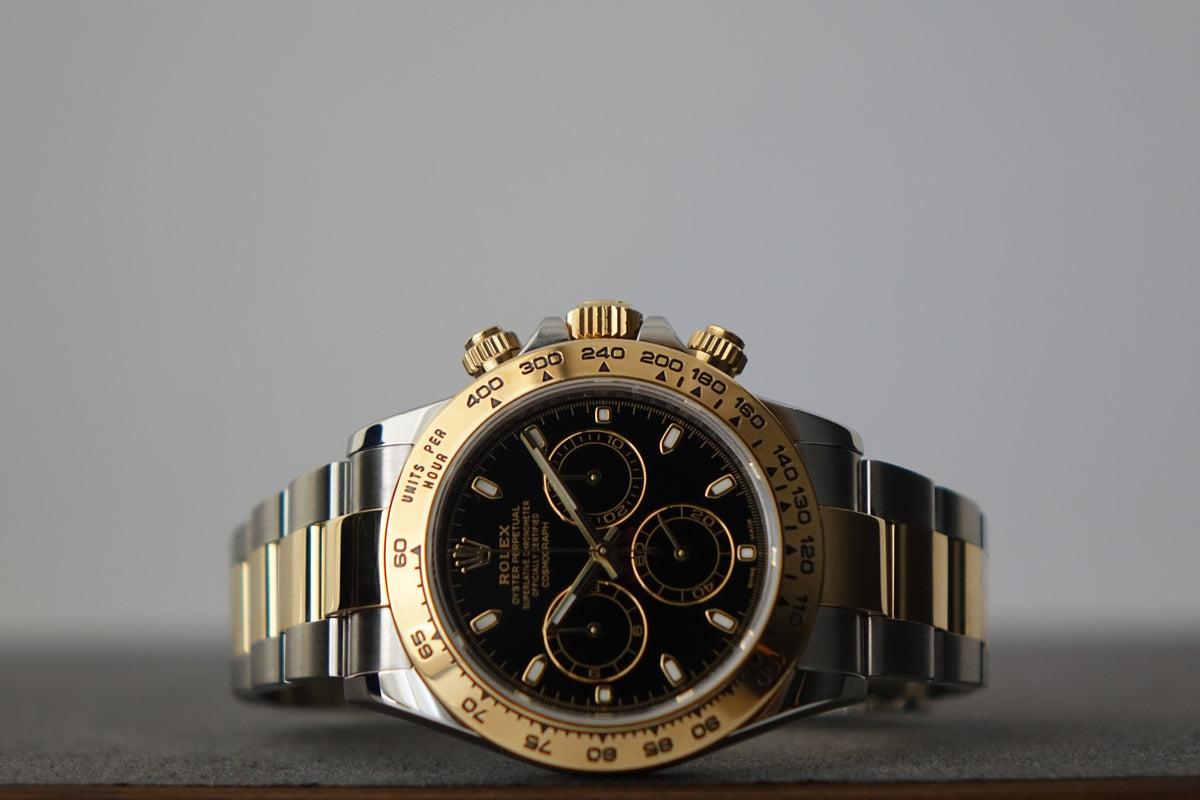 Rolex Daytona 116503 half gold black dial full set