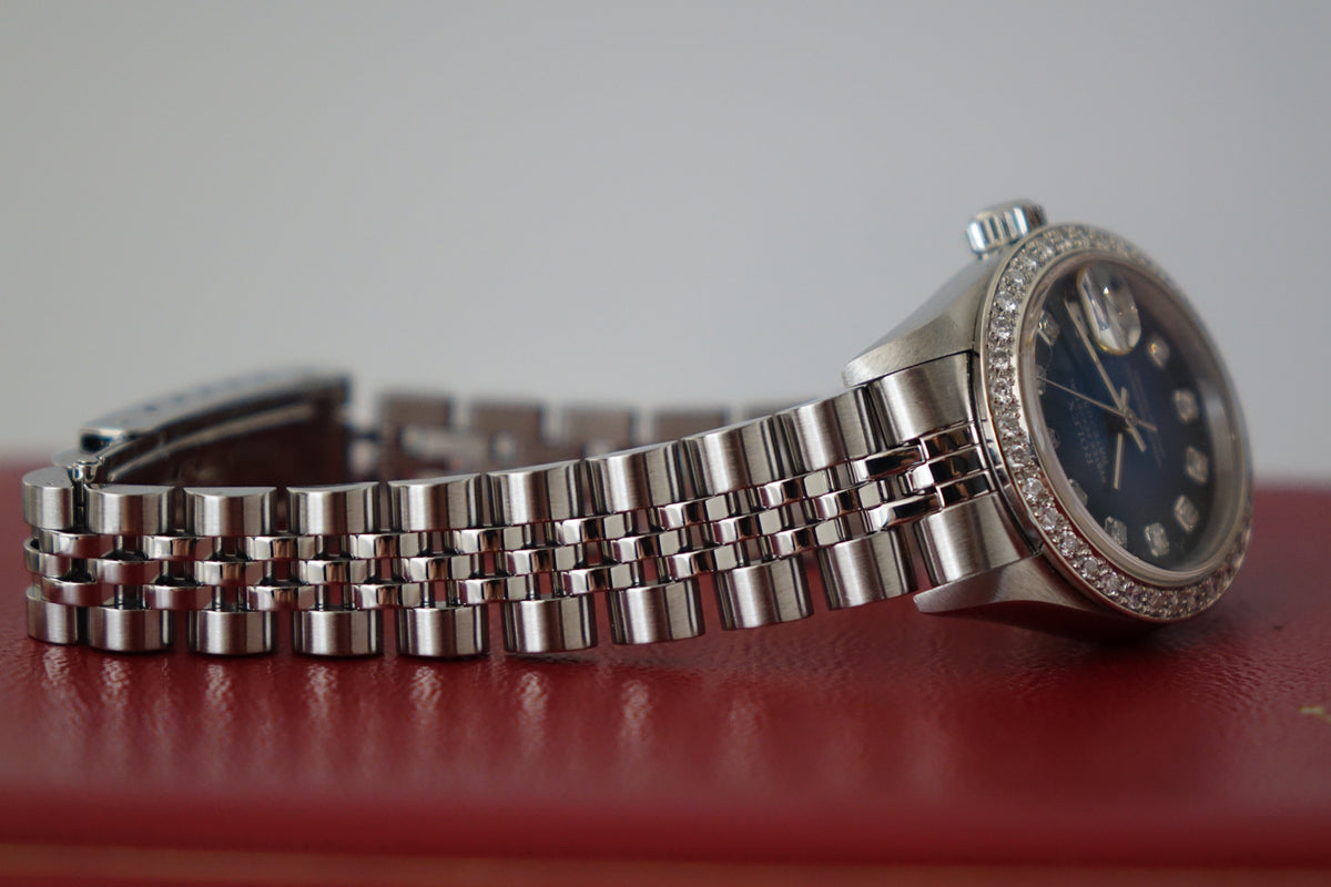 Rolex Datejust 26 69174G Factory Blue Vignette diamond