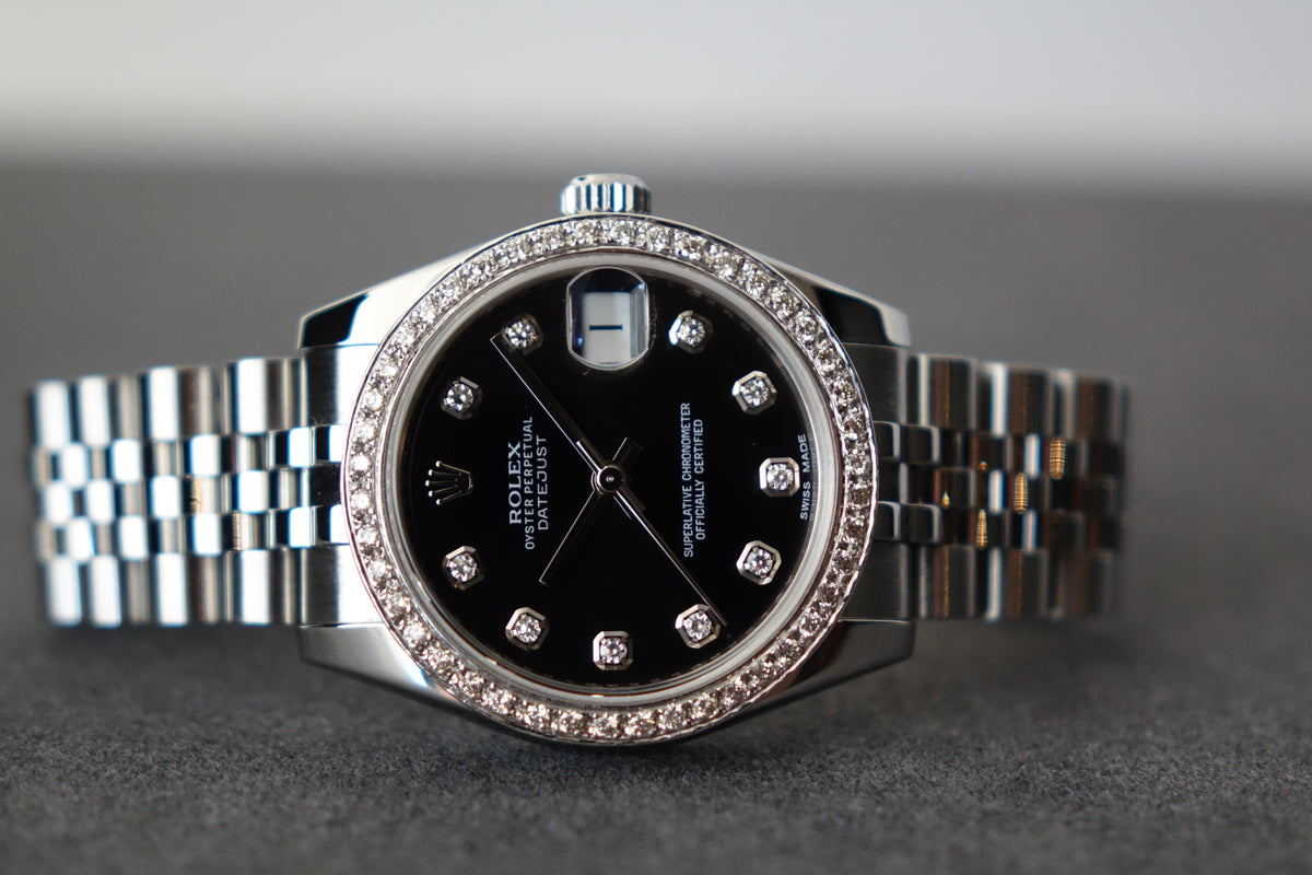 Rolex Datejust 31 Diamonds 178274G Black dial