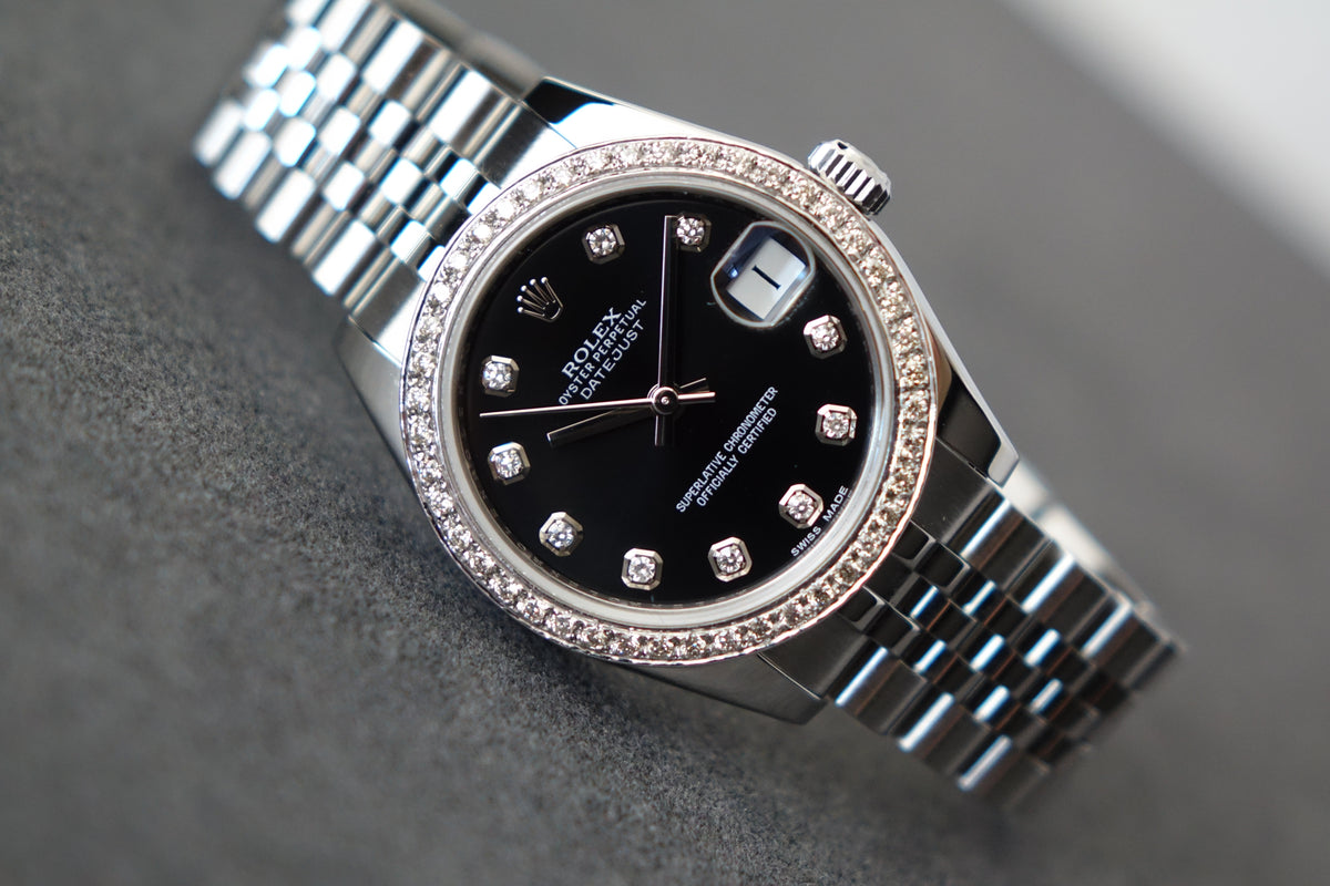 Rolex Datejust 31 Diamonds 178274G Black dial