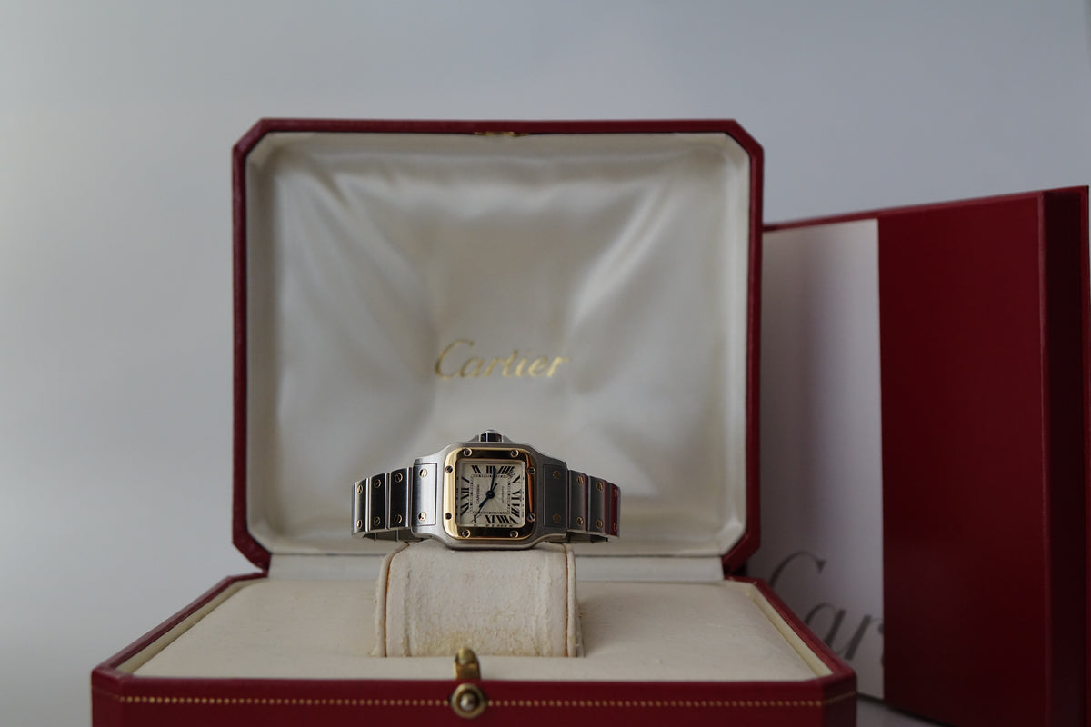 Cartier Santos Galbee 2423 half gold two tone