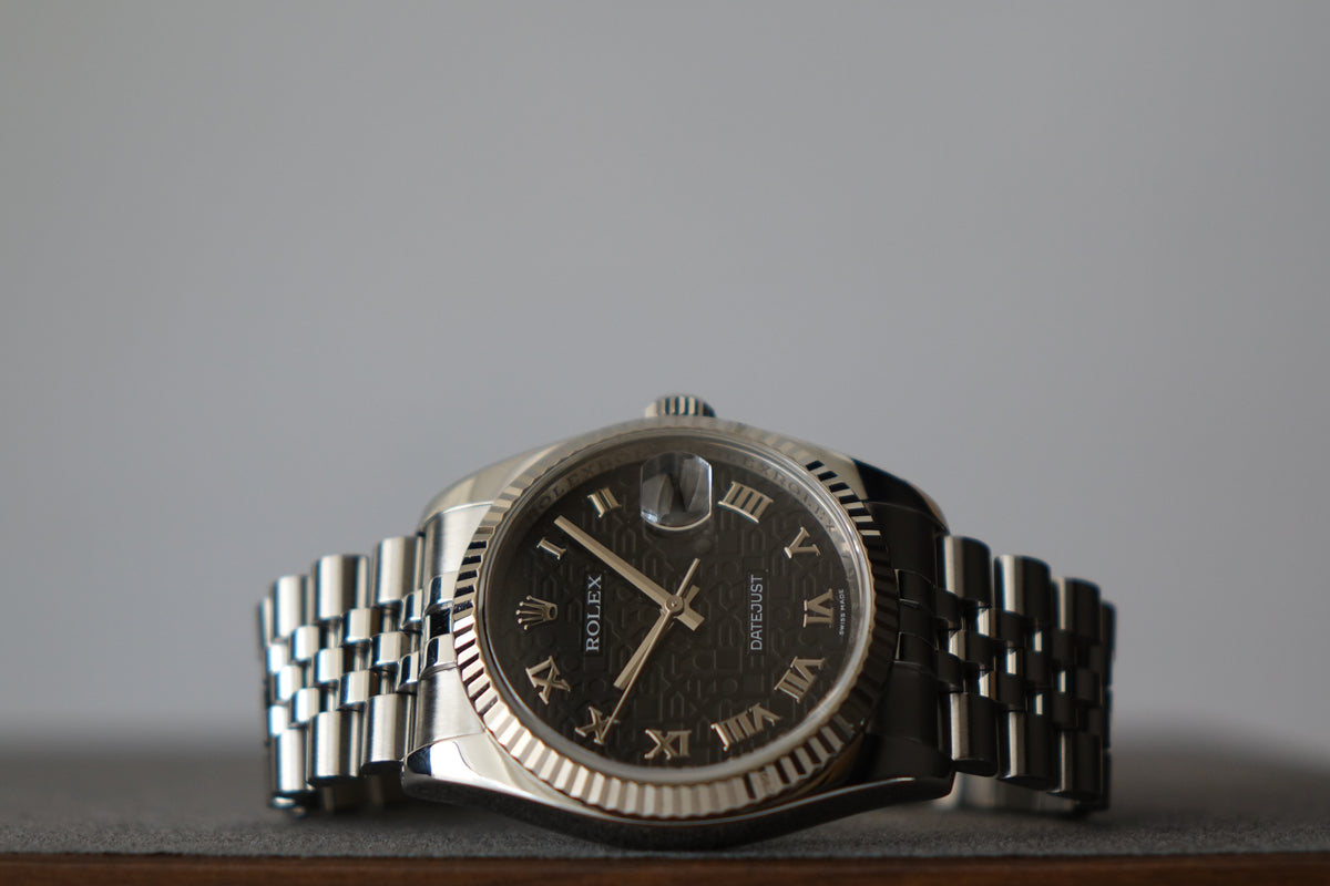 Rolex Datejust 36 116234 black computer roman dial full set