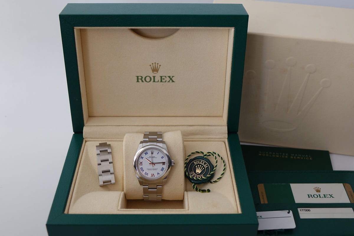 Rolex Oyster Perpetual 31 177200-0016 White Roman full set