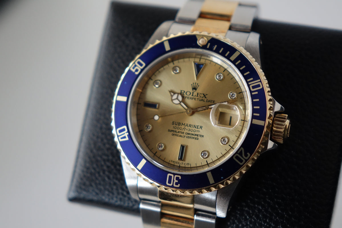 Rolex Submariner Date 16613 Serti champagne full set