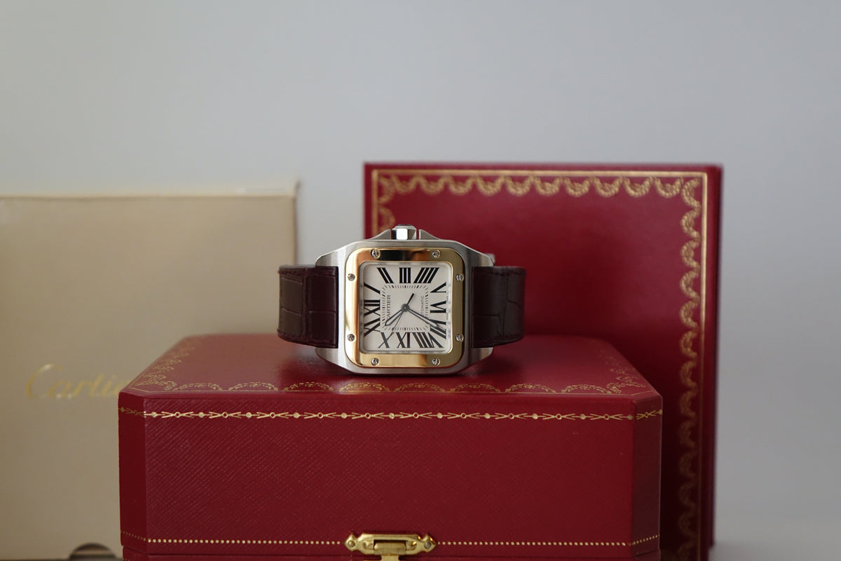 Cartier Santos 100 XL 2656 Half gold full set