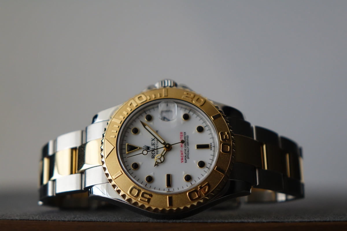 Rolex Yacht-Master half gold onyx indices 68623 full set