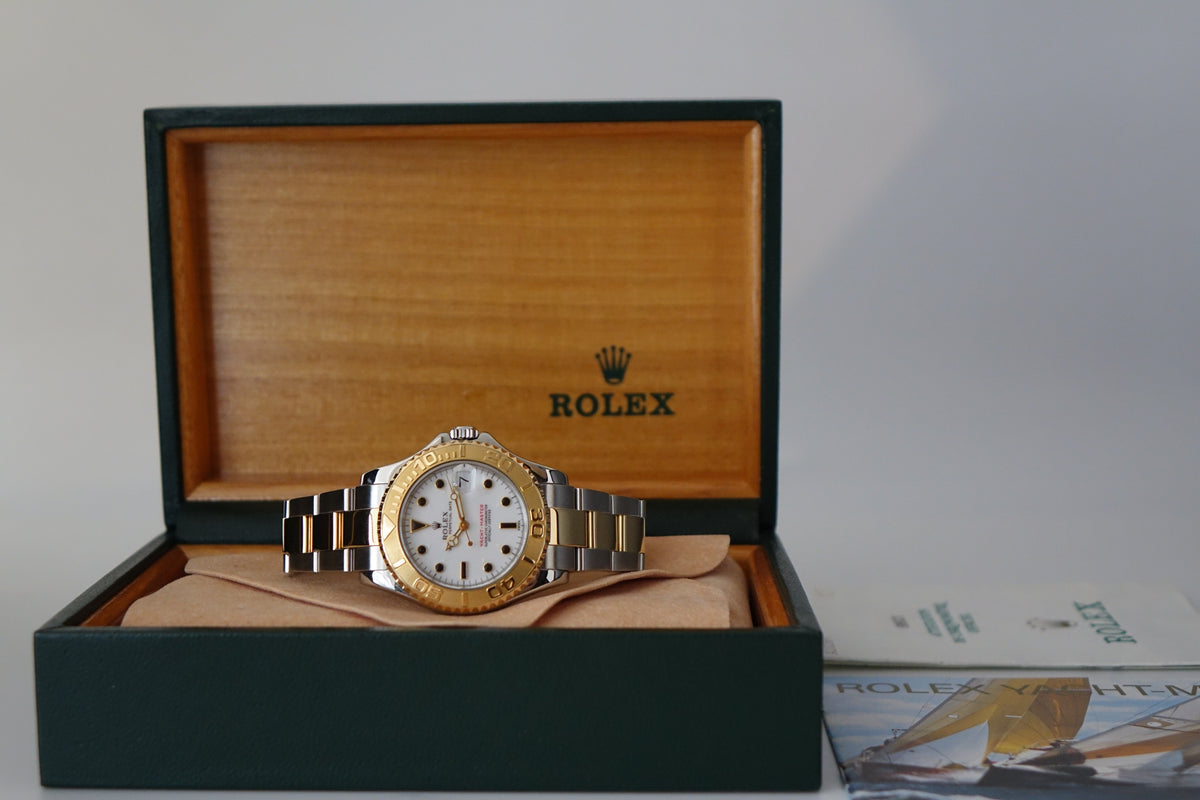 Rolex Yacht-Master half gold onyx indices 68623 full set