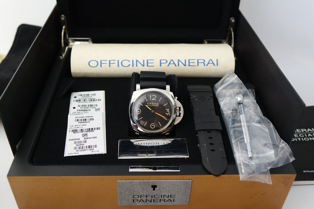 Panerai Marina Militare Luminor 1950 PAM00673 box and watch only