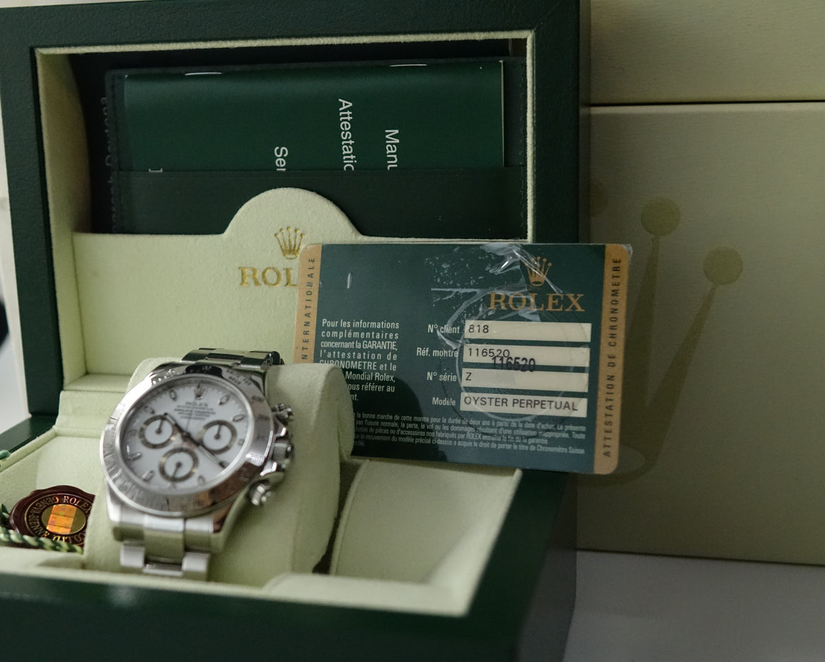 Rolex Daytona 116520 white dial