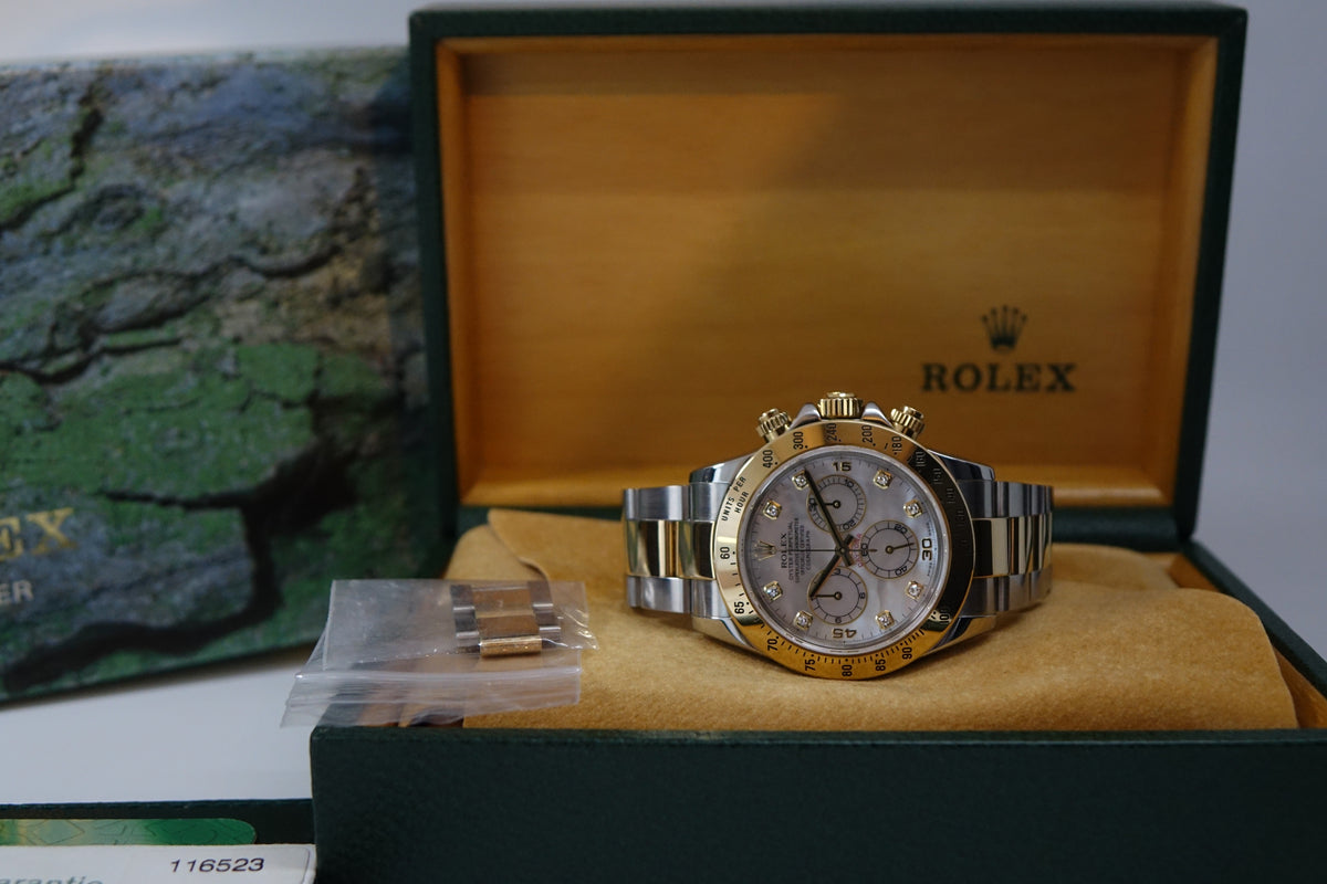 Rolex Daytona 116523 MOP Two Tone full set