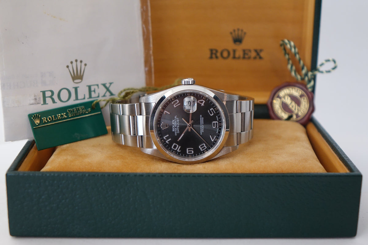 Rolex Datejust 36 16200 Concentric bullseye dial full set