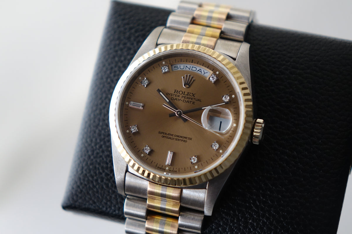 Rolex Tridor Daydate 36 18239BIC Rare salmon dial