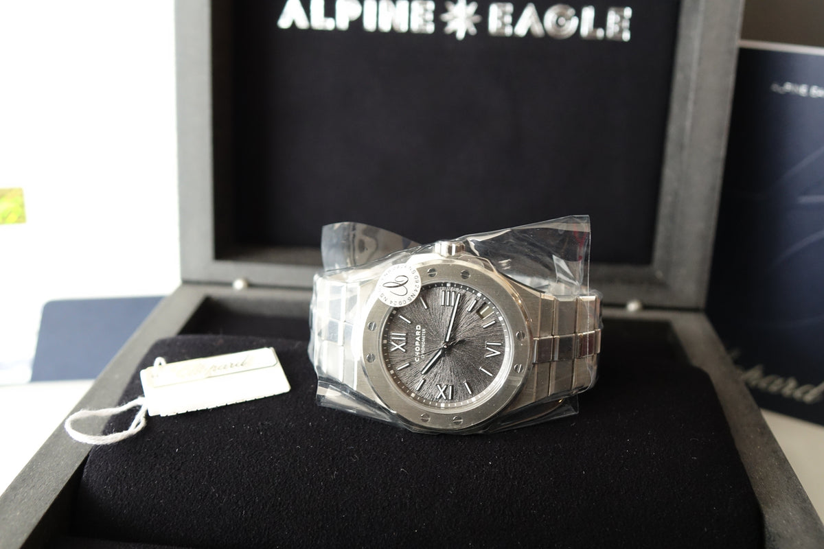 NOS Chopard Alpine Eagle 41 Grey 298600-3002