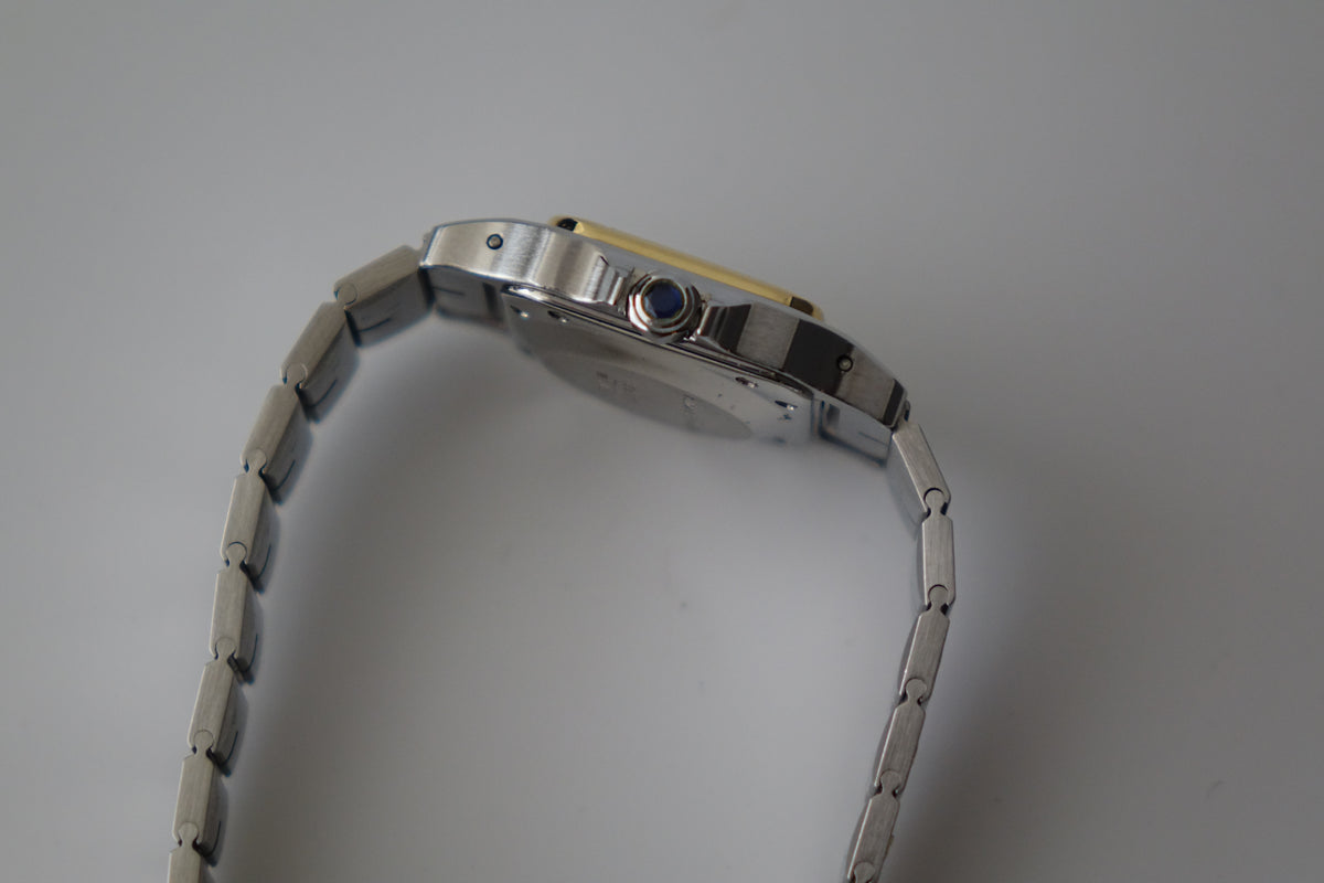 Cartier santos Carrie SM yellow gold and steel full set