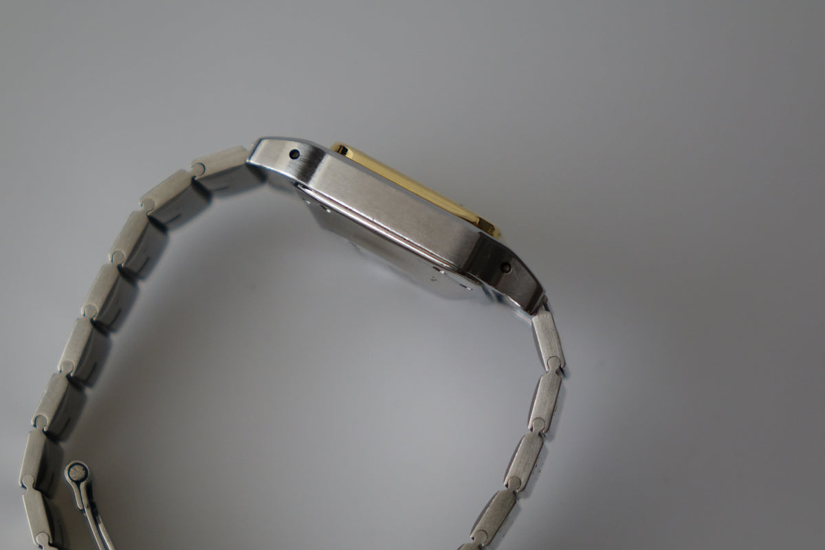 Cartier santos Carrie SM yellow gold and steel full set