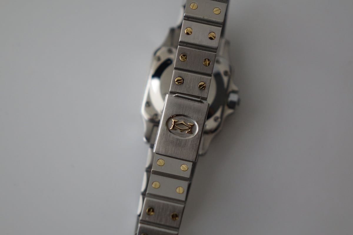 Cartier santos Carrie SM yellow gold and steel full set