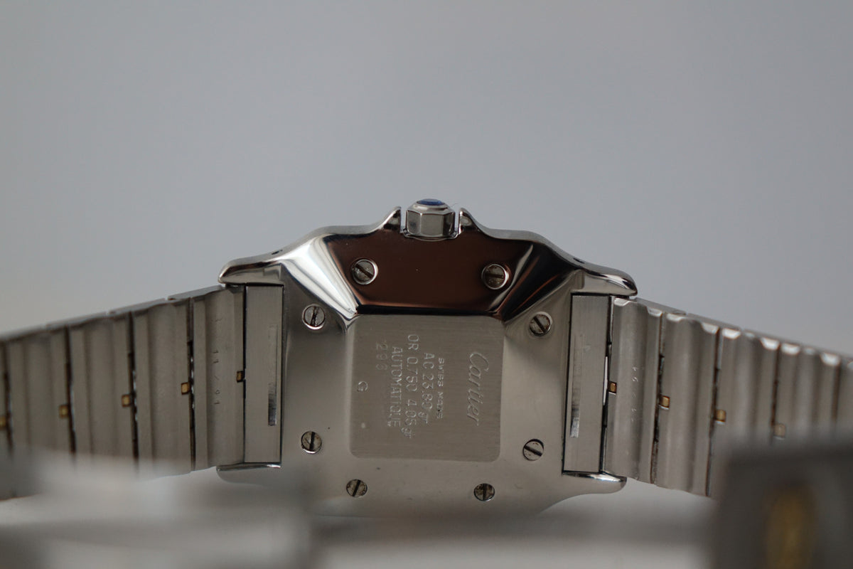 Cartier Santos Galbee 2961 watch only with rare Godron bracelet