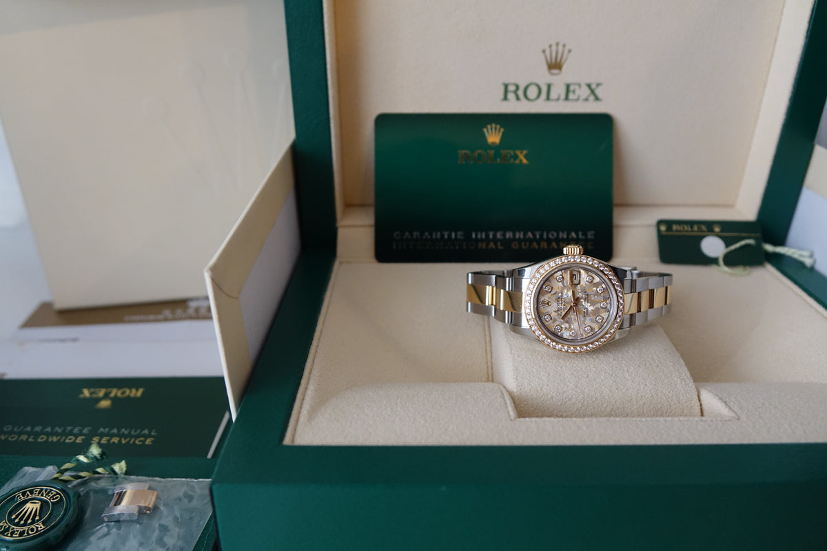 Rolex Datejust 26 Gold Crystal Dial 179383 full set