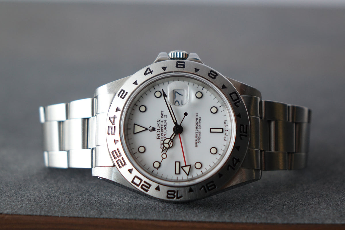 Rare Rolex Explorer 2 16550 Tritium Polar creamy patina