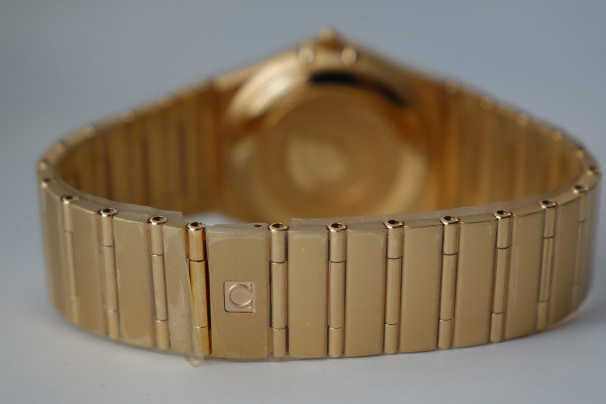 NOS Omega Constellation 35.5mm 18k red gold with diamonds full set 1104.35.00