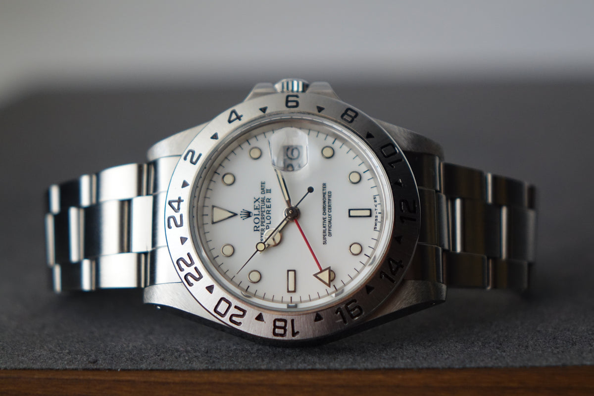 Rare Rolex Explorer 2 16550 Tritium Polar creamy patina