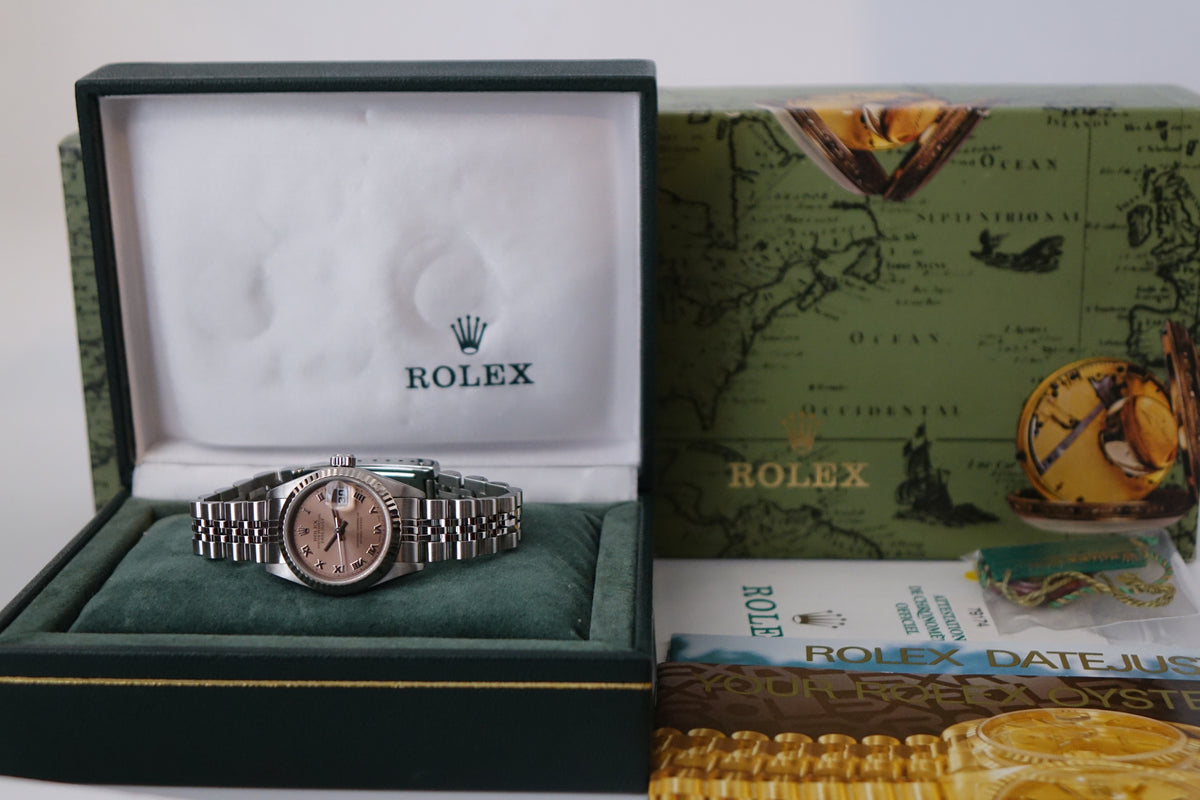 Rolex Datejust 26 79174 Salmon pink dial full set