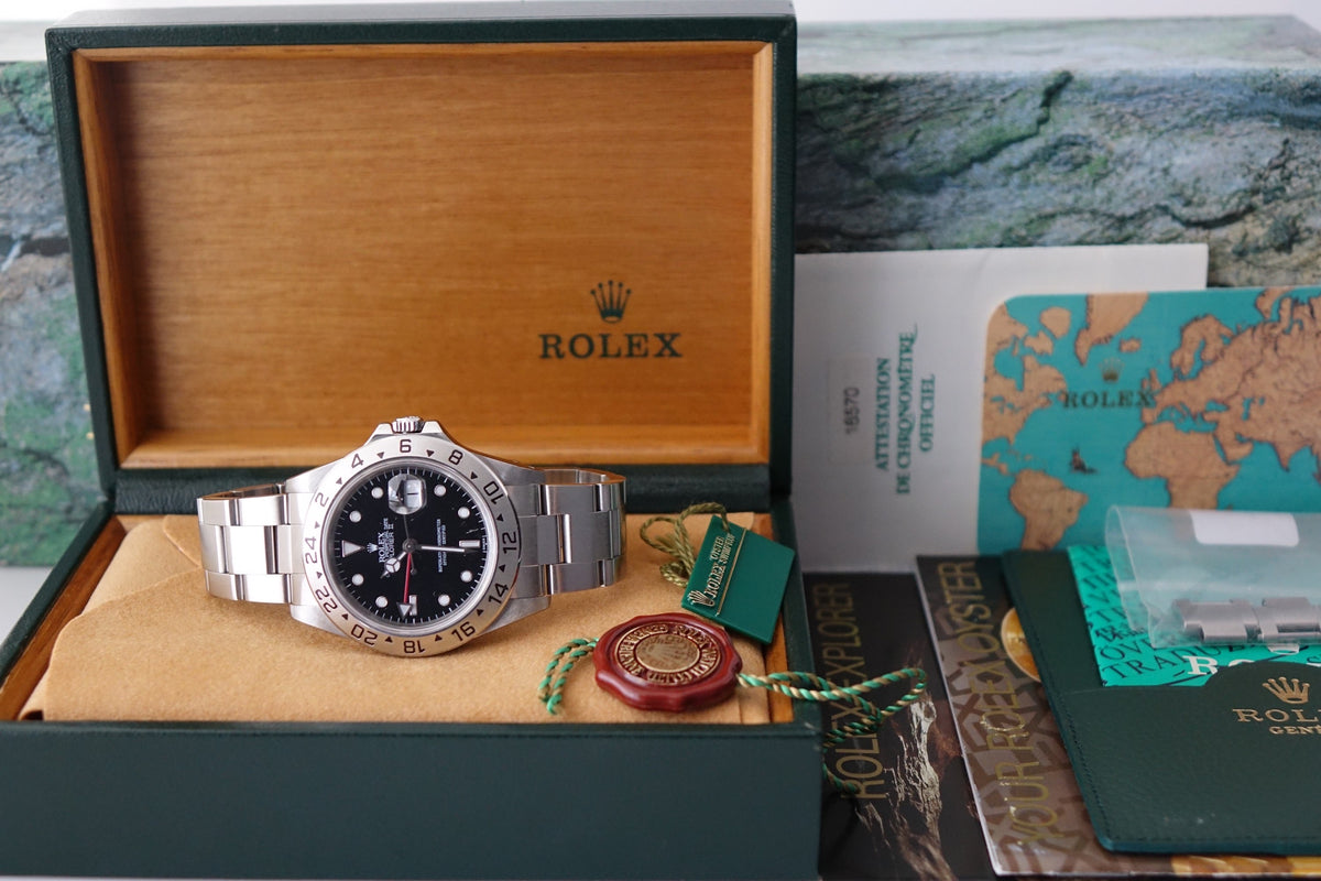 Rolex Explorer 2 16570 Swiss only dial black