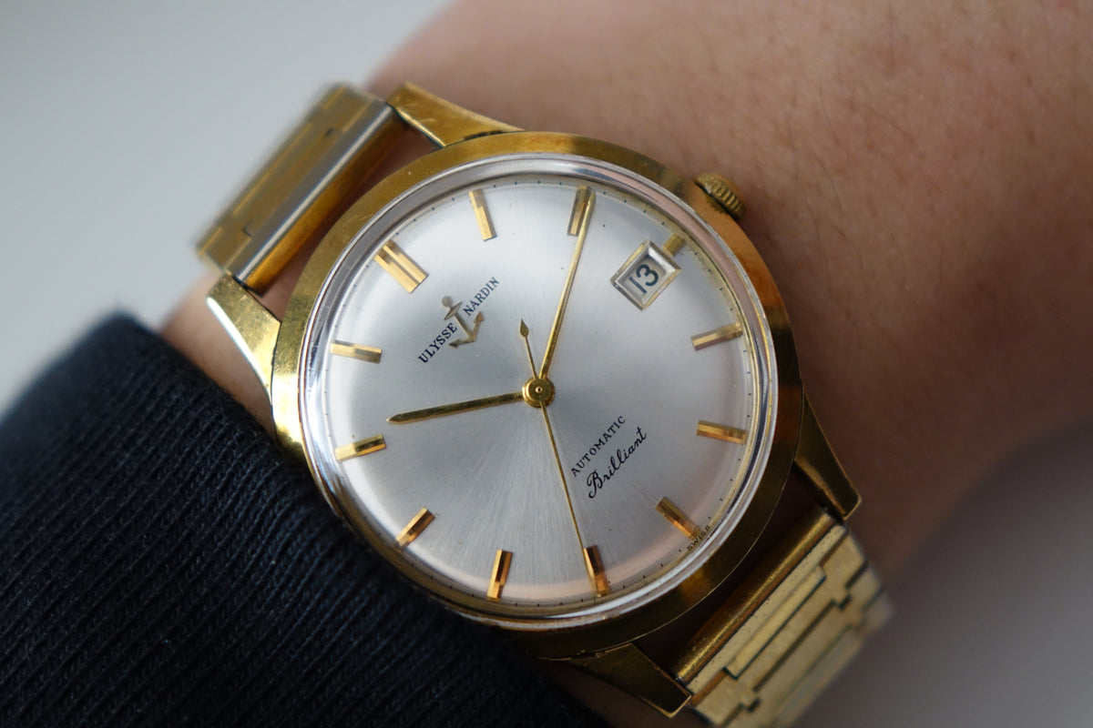 Vintage 18k gold Ulysse Nardin Brilliant Automatic N151