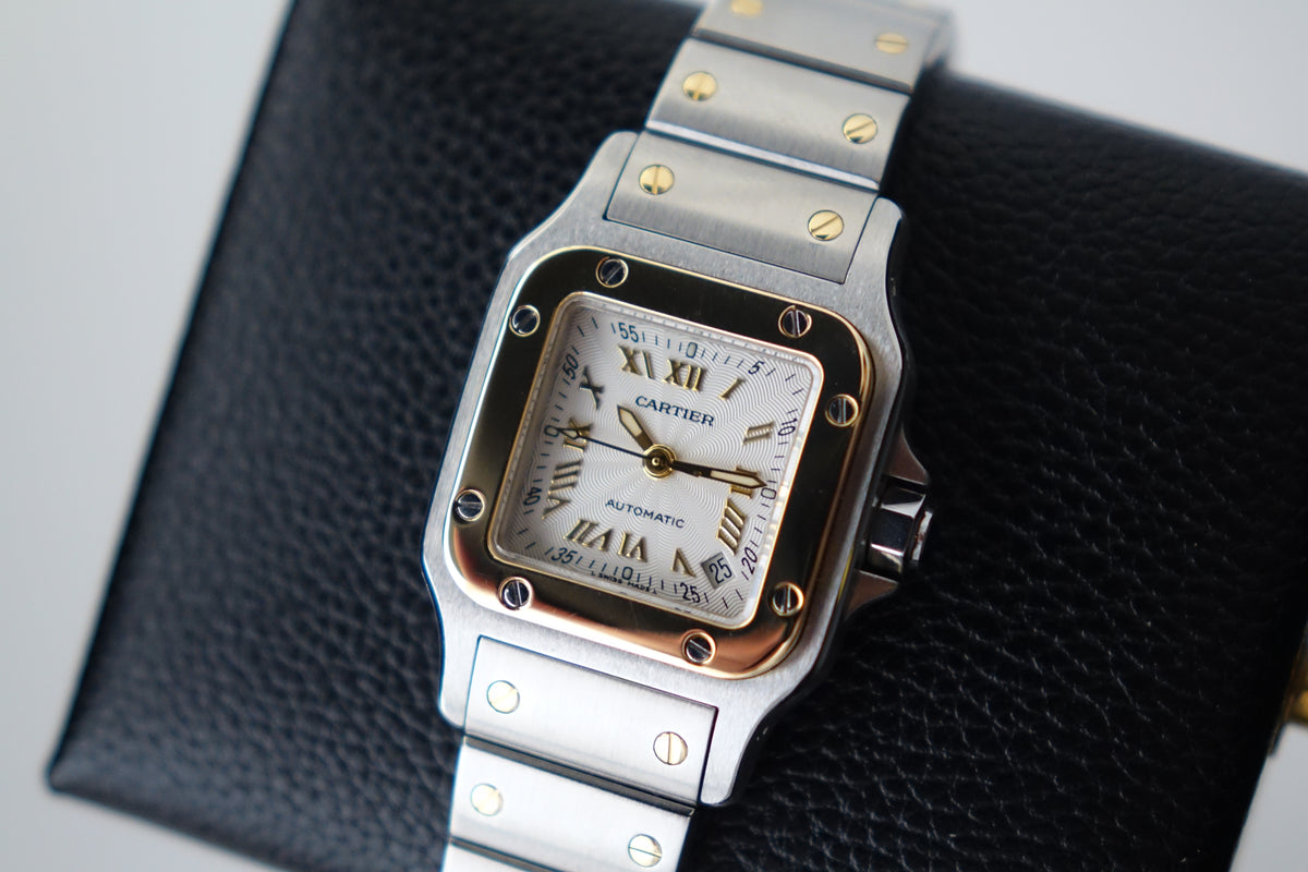 Cartier Santos Galbee 2423 half gold two tone