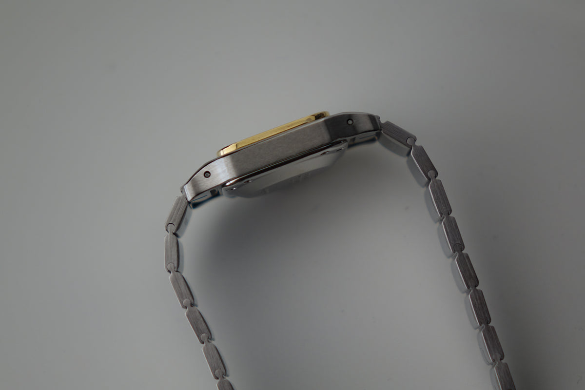 Cartier Santos Carree SM half gold