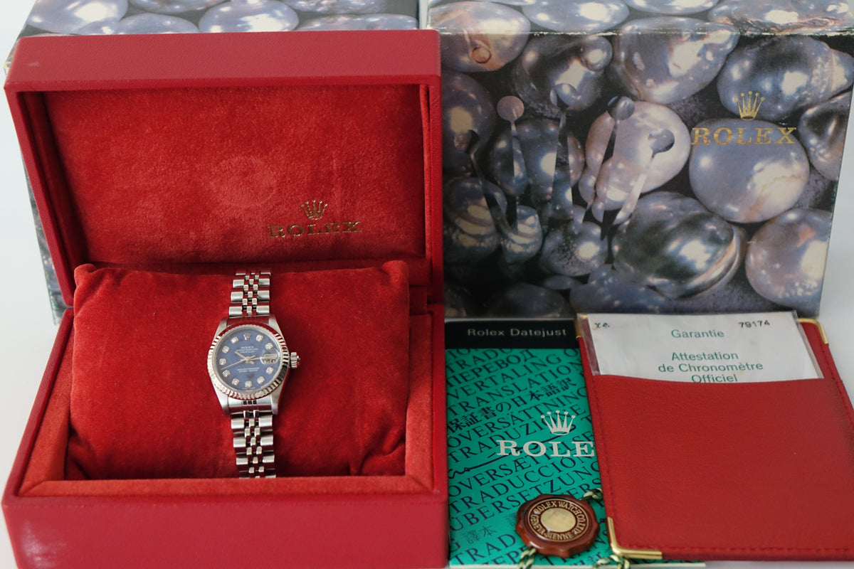 Rolex Datejust Lady 26 Sodalite 10pt diamonds 79174G