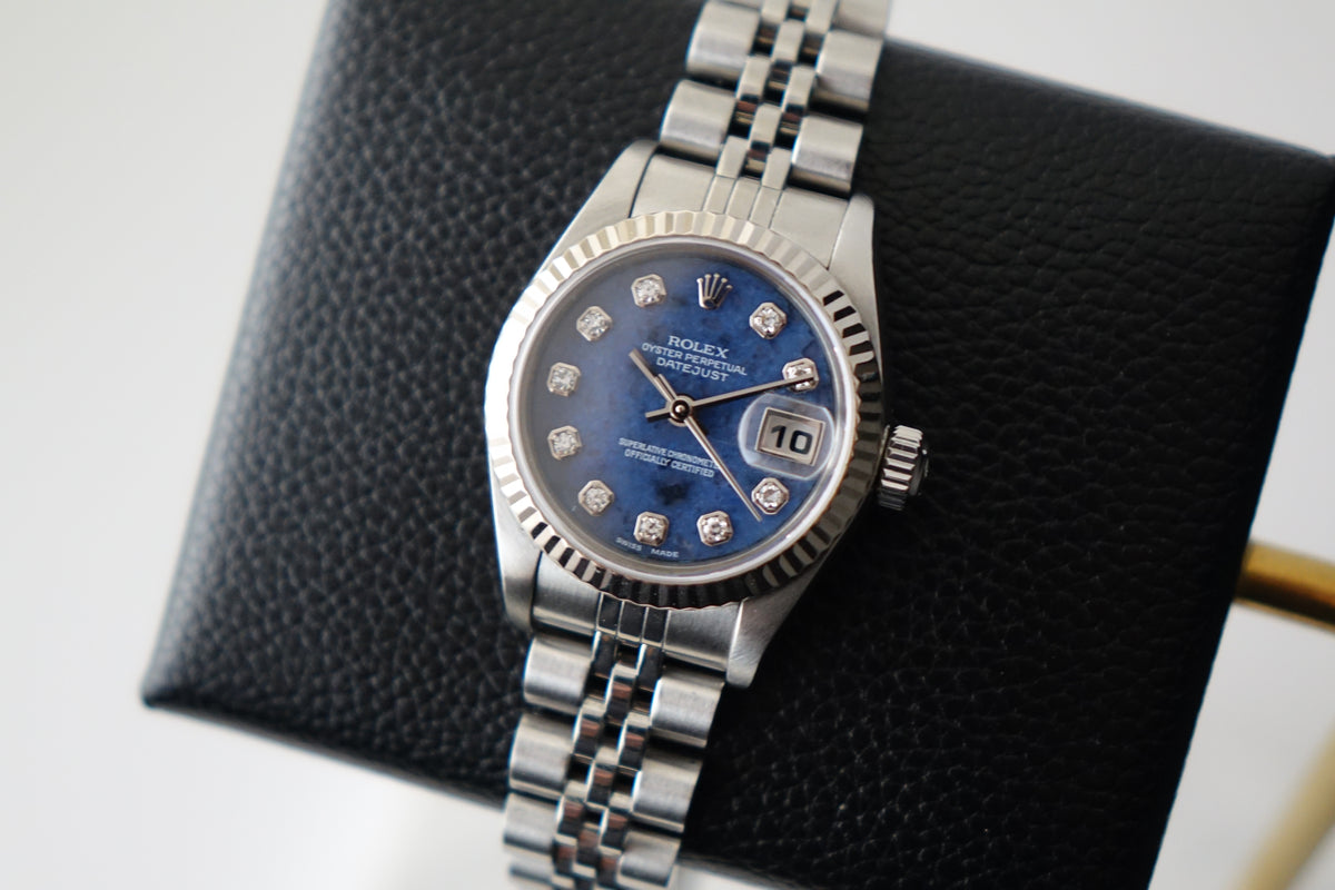 Rolex Datejust Lady 26 Sodalite 10pt diamonds 79174G