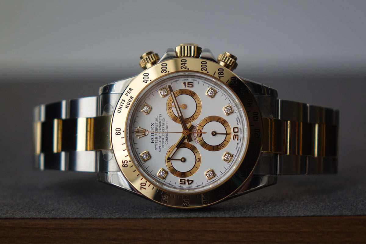 LNOS Rolex Daytona Cosmograph 116523 white diamond dial