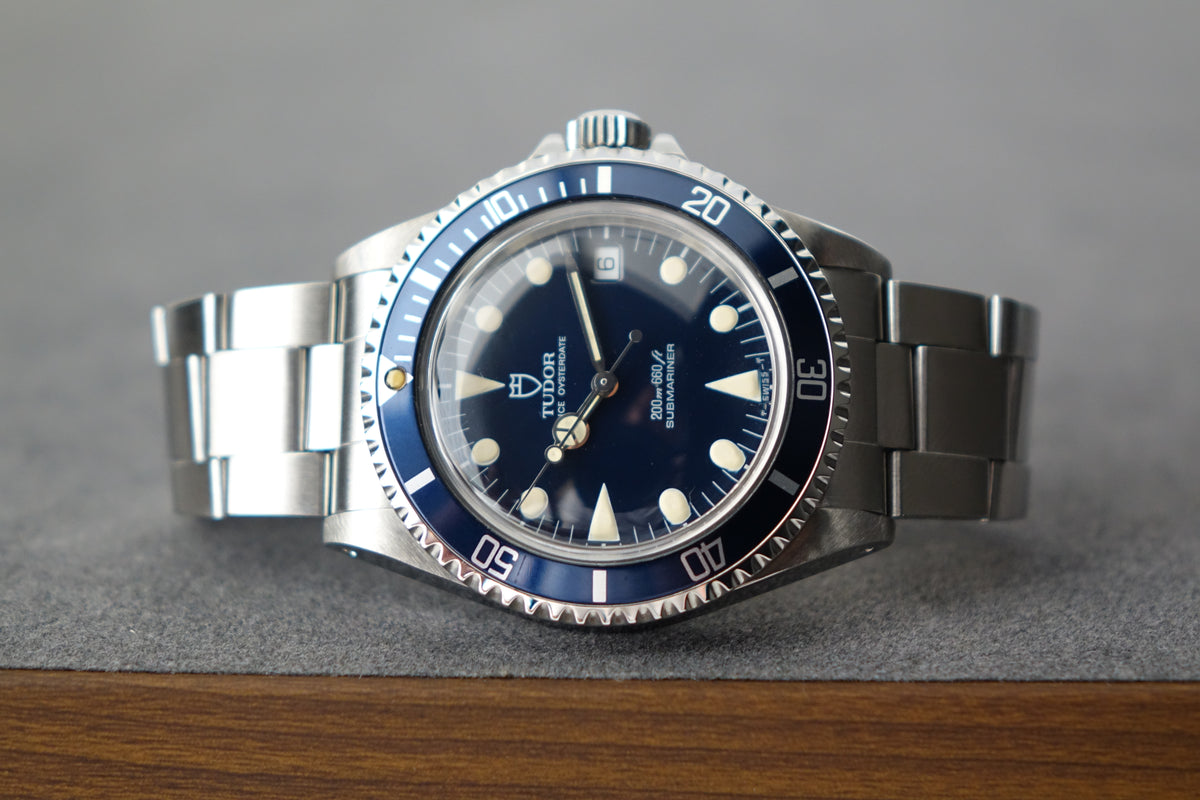 Tudor Submariner 79090 blue Creamy patina tritum