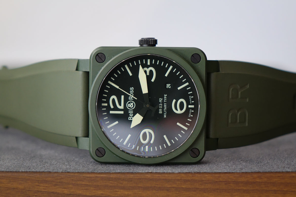 Bell & Ross BR03-92-CK Green Ceramic Military Type