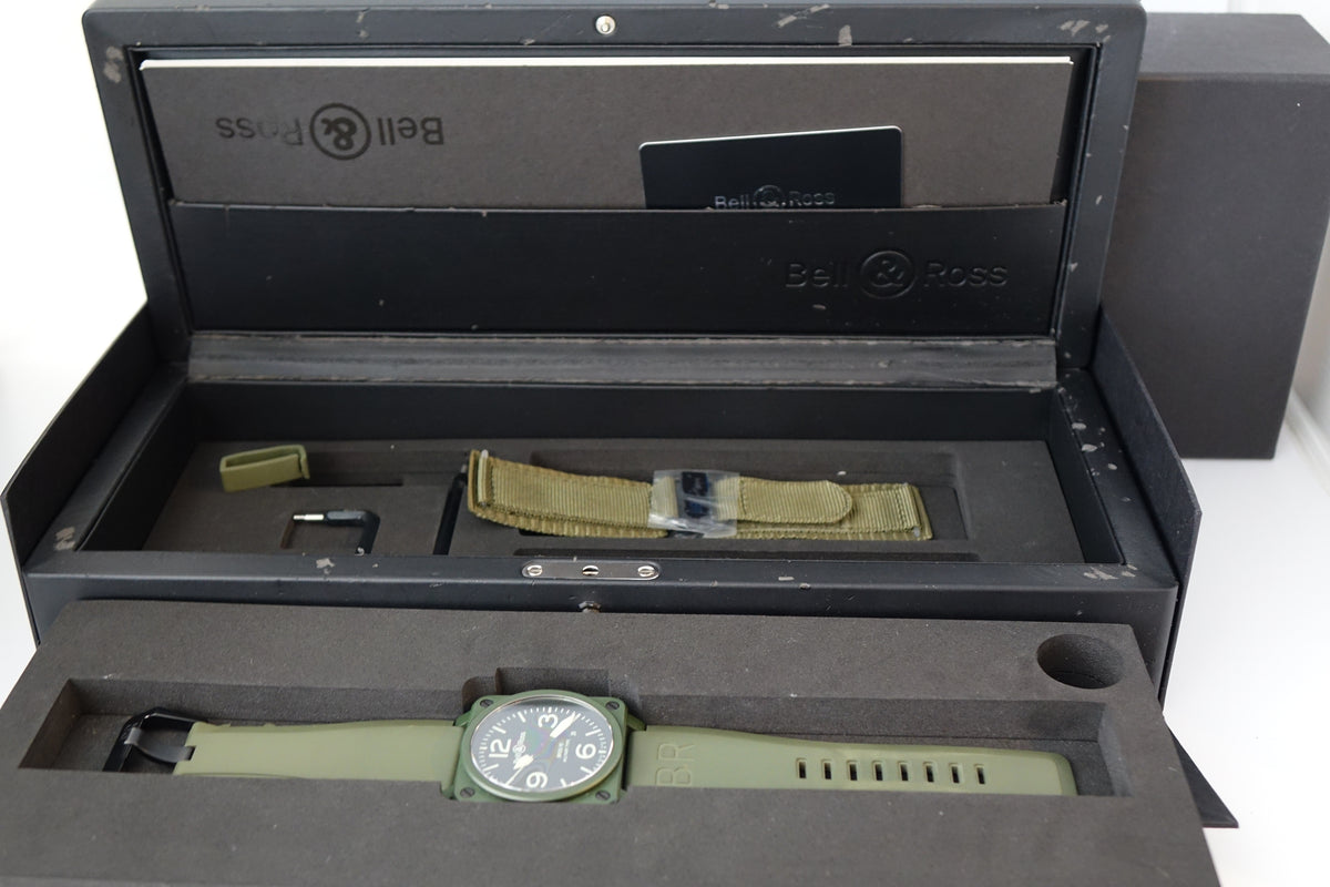 Bell & Ross BR03-92-CK Green Ceramic Military Type