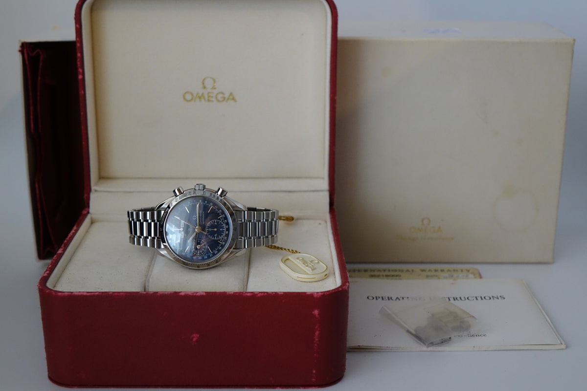 Omega Speedmaster Day Date triple date blue 3521.80