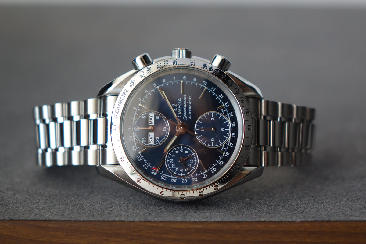 Omega Speedmaster Day Date triple date blue 3521.80