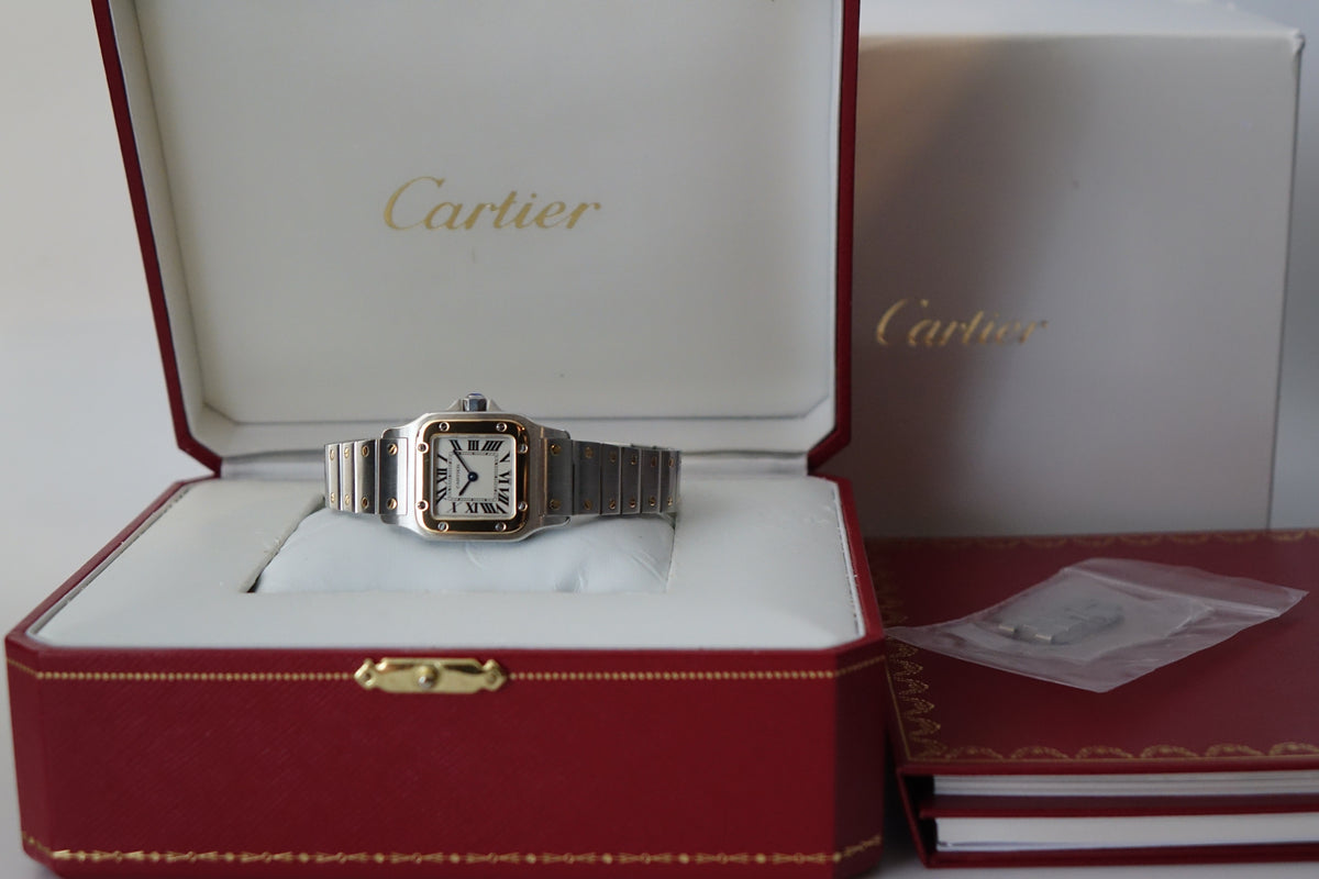 Cartier Santos Galbee  W20012C4 1567 SM Lady half gold