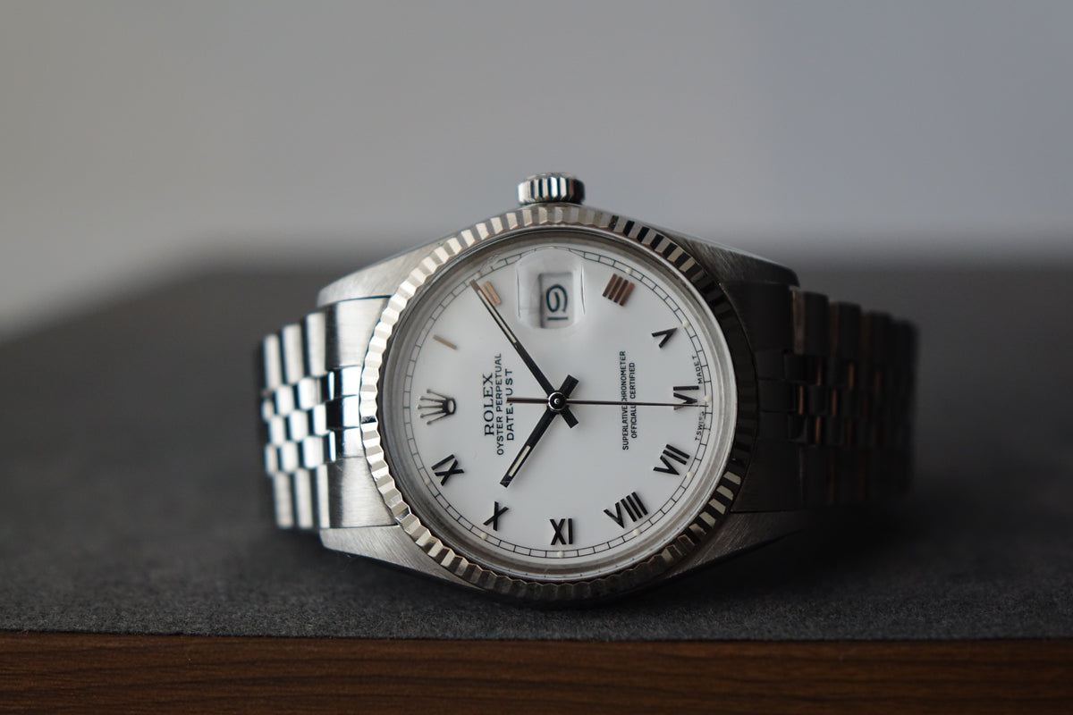 Rolex Datejust 36 white roman dial 16014