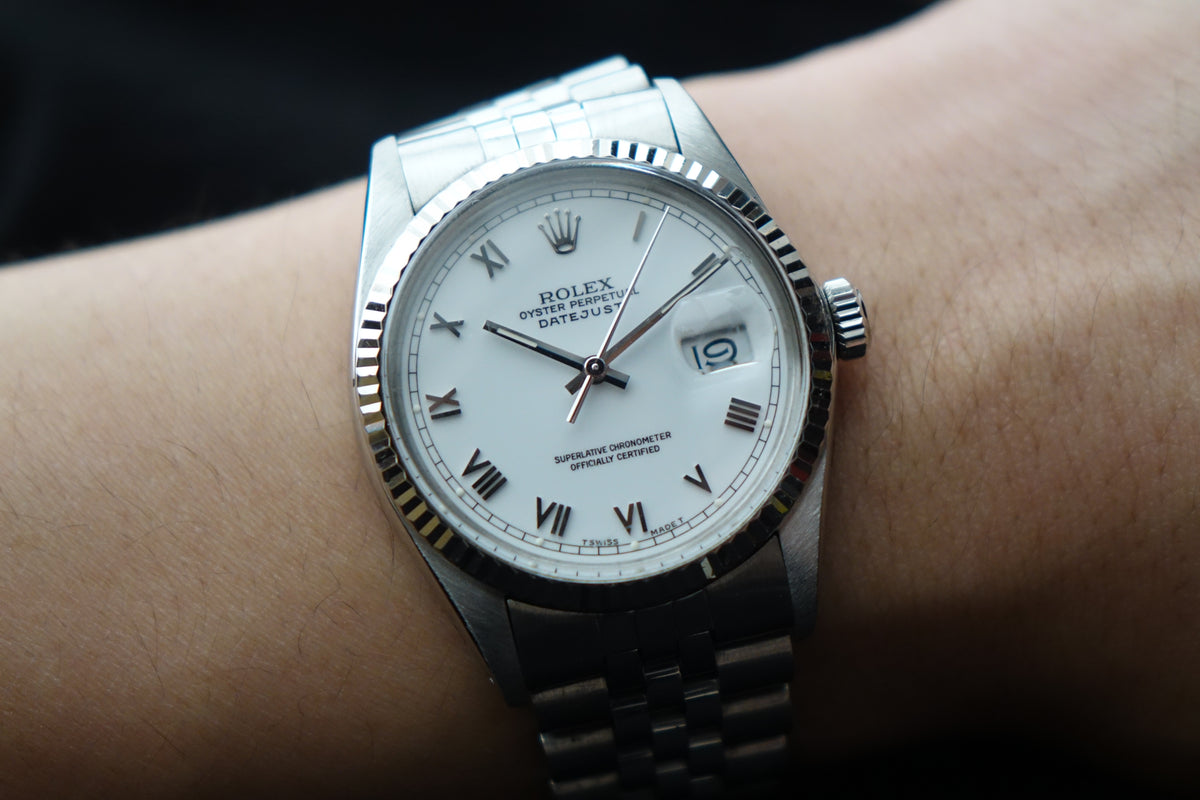 Rolex Datejust 36 white roman dial 16014