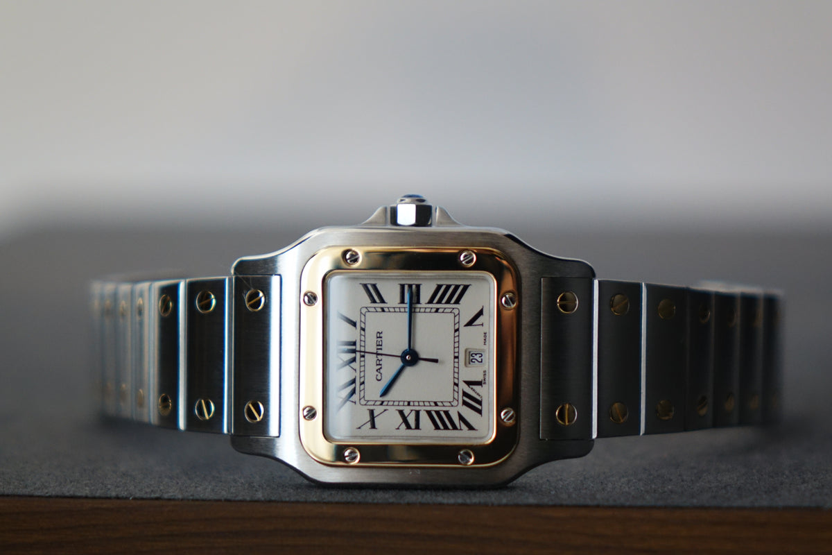 Cartier Santos Galbee Men 1566 half gold W20011C4